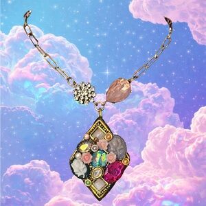 JENSTONES AntiqueOne-of-a-Kind Statement Necklace